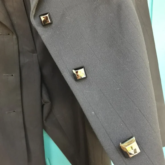 Blazer Jacket and Matching Pants Basic Black Single Breasted Classic Womens Suit - Picture 6 of 6